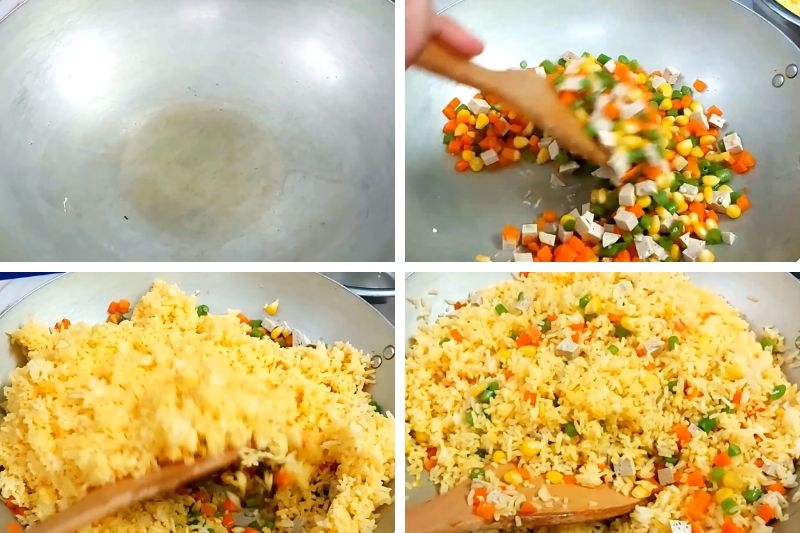 Cơm chiên Dương Châu chay ảnh 5