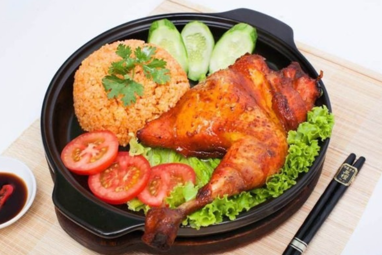 cách nấu cơm gà rôti 7