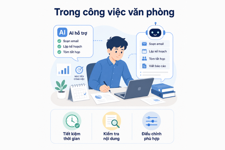 Trong công việc văn phòng
