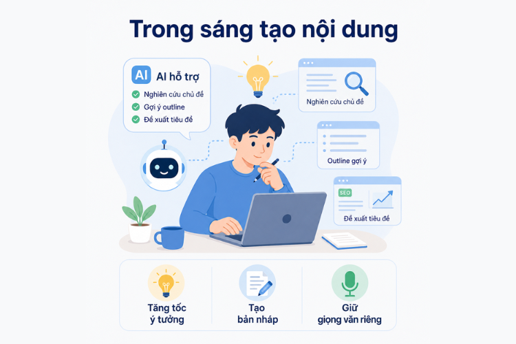 Trong sáng tạo nội dung