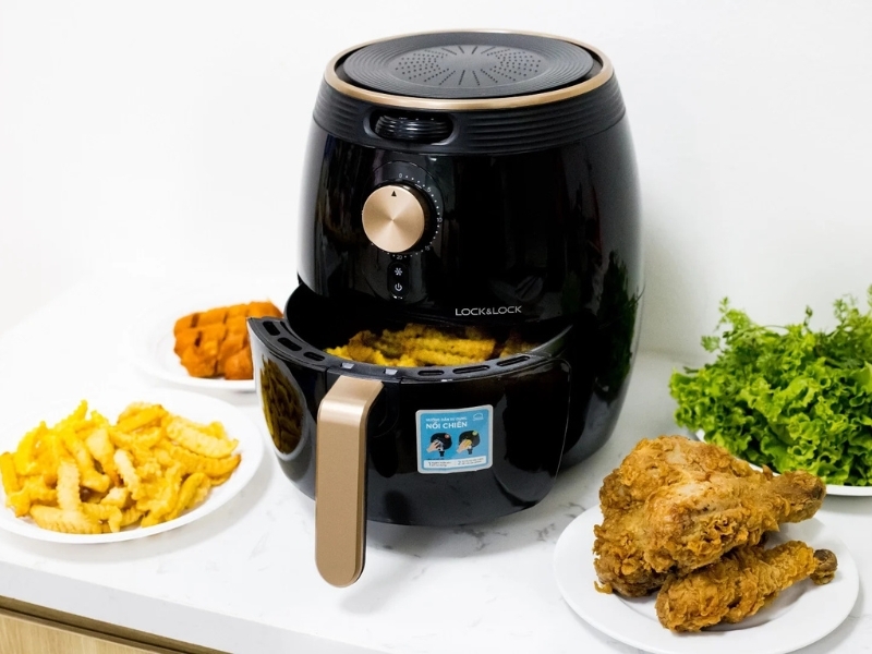 công nghệ nồi chiên không dầu lock&lock hình 5