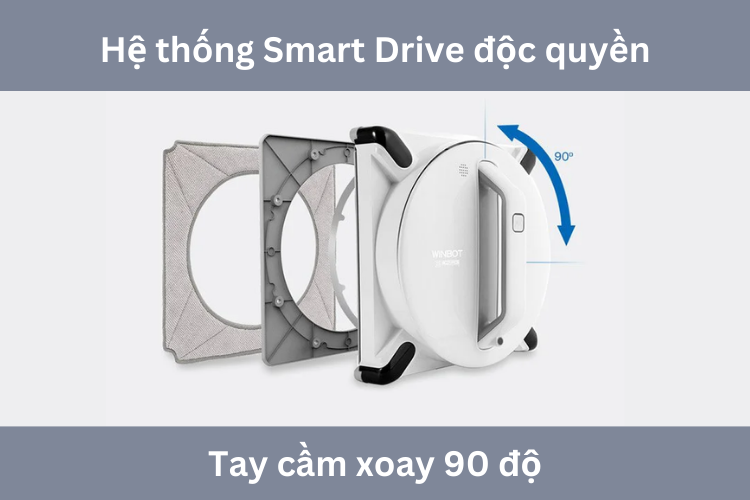 công nghệ Smart Drive trên robot lau kính 1