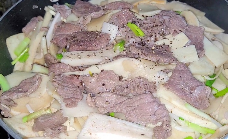 Củ hủ dừa xào thịt bò (Hình 4)