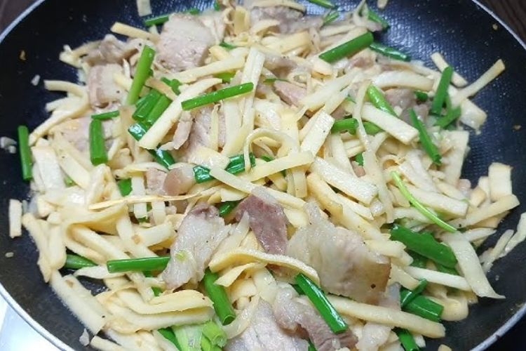 củ hũ dừa xào tỏi
