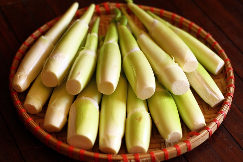 củ niễng - nguyên liệu chính làm món củ niễng xào thịt bò