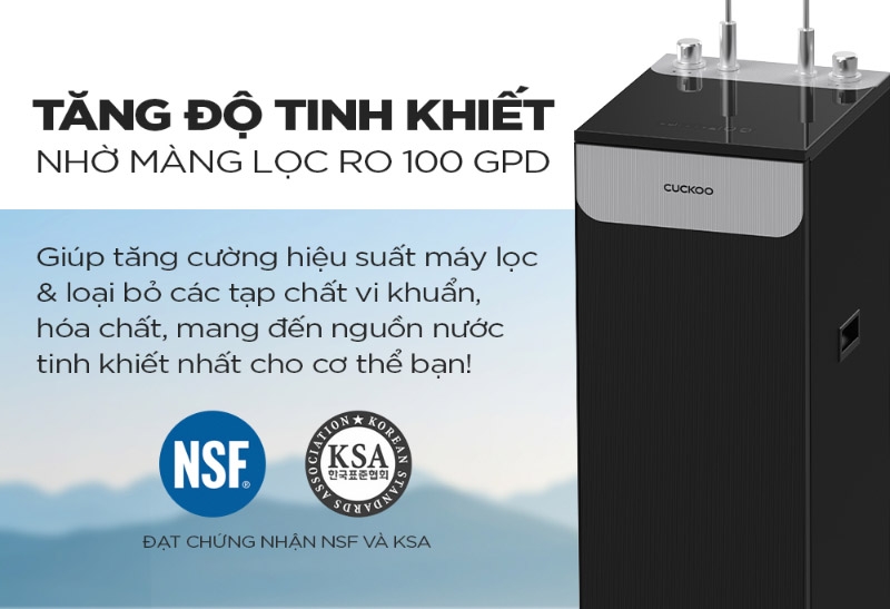 Máy lọc nước nóng lạnh RO Cuckoo CP-ARPV1201S/BKCRVNCV 12 lõi - hình 5