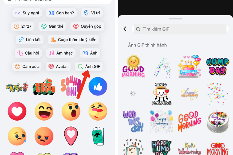 Đăng ảnh GIF lên Facebook hình 5
