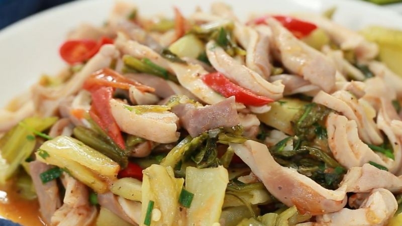dạ dày xào dưa 5