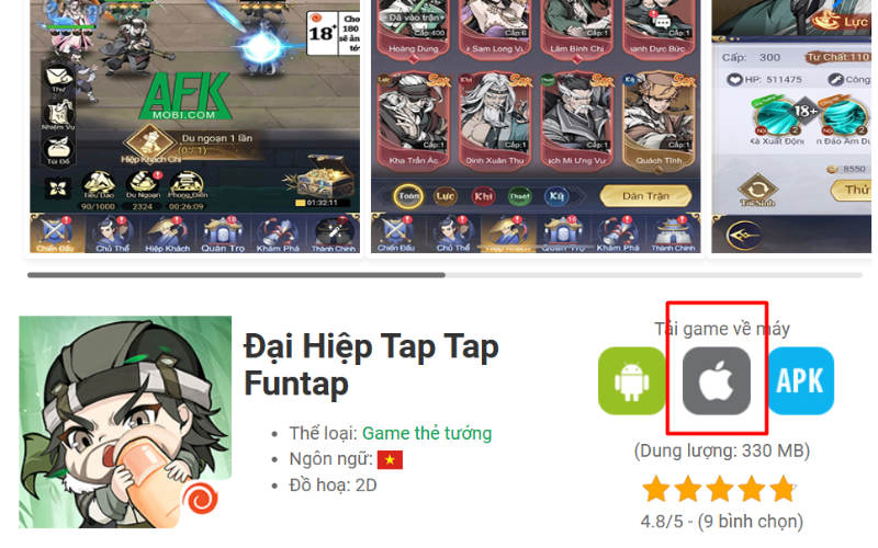 Tải game trên Ios