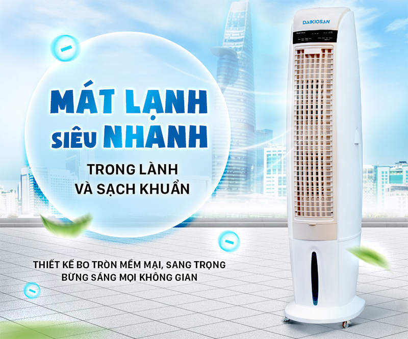 Quạt điều hòa Daikiosan DM106 làm lạnh nhanh chóng và mạnh mẽ