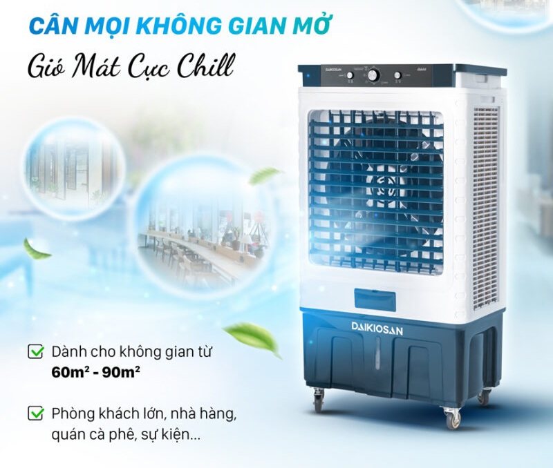 Quạt điều hòa Daikiosan DM212 sở hữu công suất mạnh mẽ