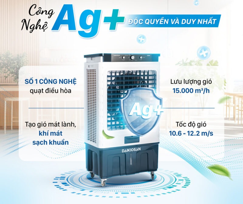 Quạt điều hòa Daikiosan DM212 sử dụng công nghệ diệt khuẩn hiệu quả
