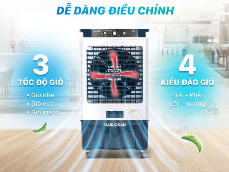 Quạt điều hòa Daikiosan DM212 trang bị 3 chế độ gió linh hoạt
