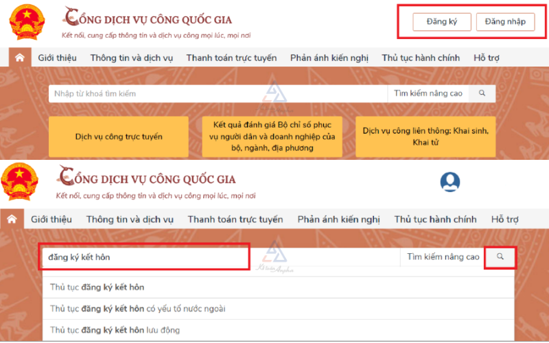 Truy cập Cổng Dịch vụ công Quốc gia