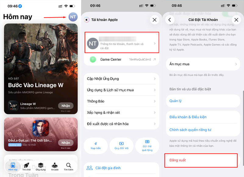 Đăng xuất nhanh tài khoản App Store trực tiếp trên iPhone