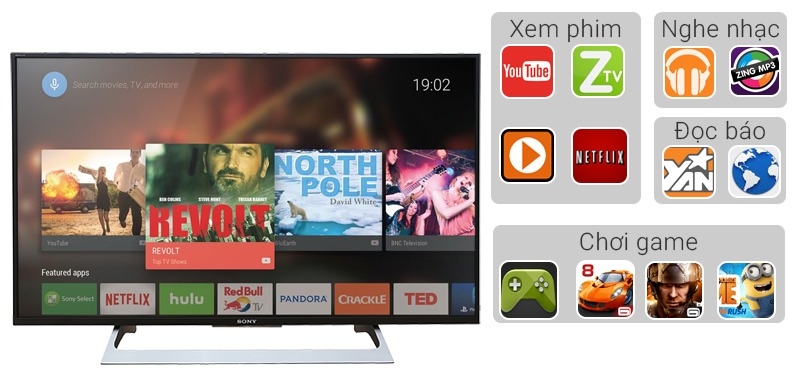 Đánh giá tivi Sony 43X8000E 7