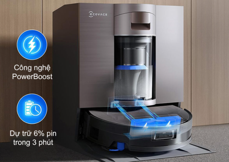 Công nghệ PowerBoost trên Ecovacs X11 OmniCyclone