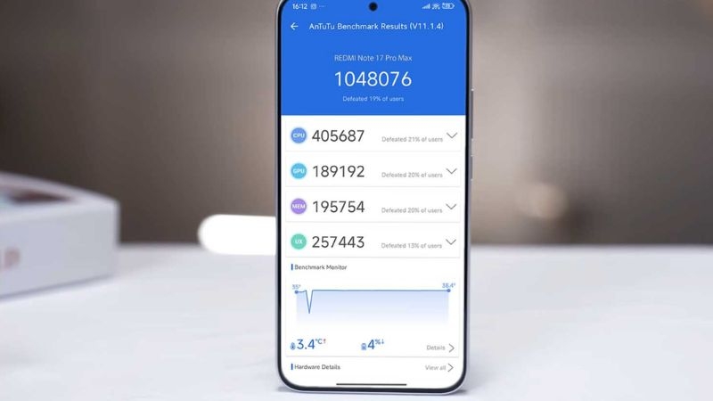 Đánh giá hiệu năng Xiaomi Redmi Note 17 Pro Max qua các phần mềm benchmark