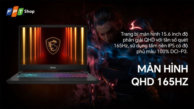Đánh giá laptop MSI Katana 15 HX B14WEK-027VN về màn hình