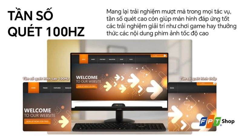 Đánh giá màn hình MSI PRO MP242L 23.8 inch về tần số quét