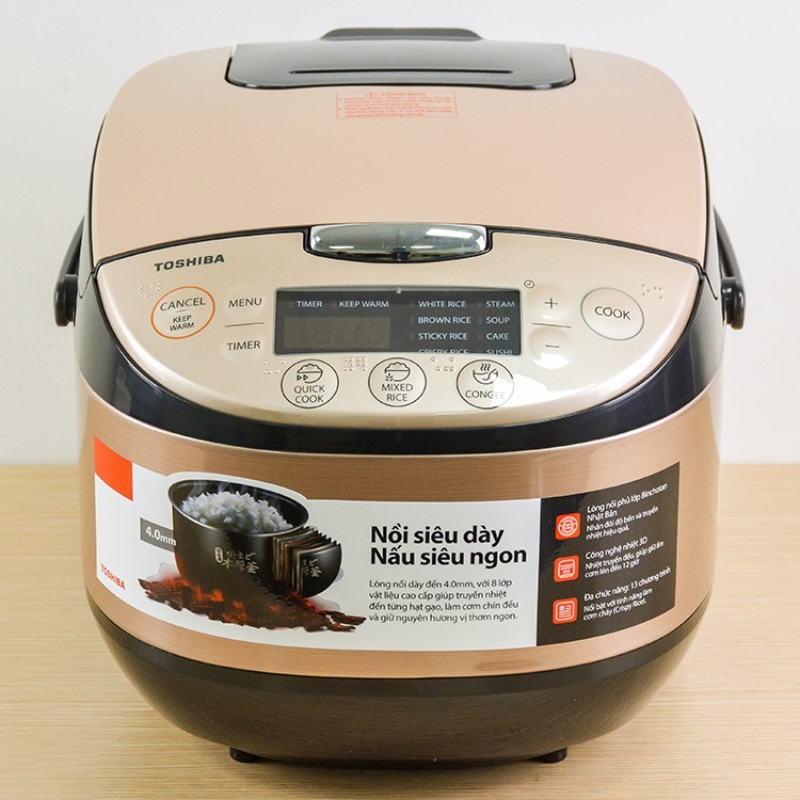 Đ&aacute;nh gi&aacute; Nồi cơm điện tử Toshiba 1.8 l&iacute;t RC-18DR3PV(G) (ảnh 1)