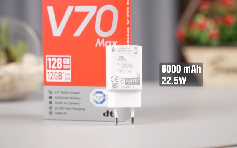 Đánh giá Nubia V70 Max về pin, sạc