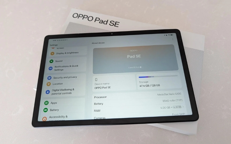 Đánh giá OPPO Pad SE về hiệu năng
