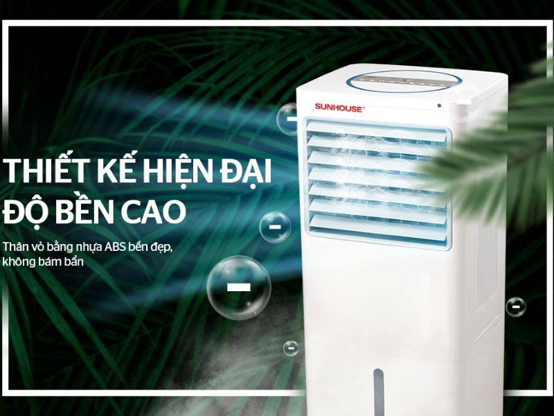 Quạt điều hòa Sunhouse SHD7721 được làm từ chất liệu nhựa ABS