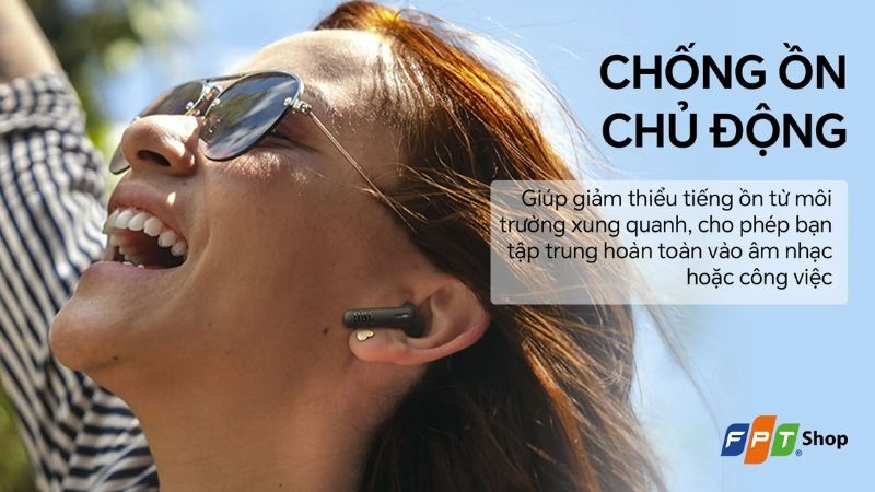 Đánh giá tai nghe bluetooth True Wireless JBL Wave Beam 2 về khả năng chống ồn