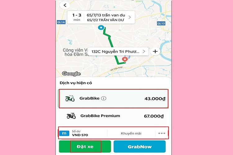 Đặt Grab bằng máy tính (Hình 12)