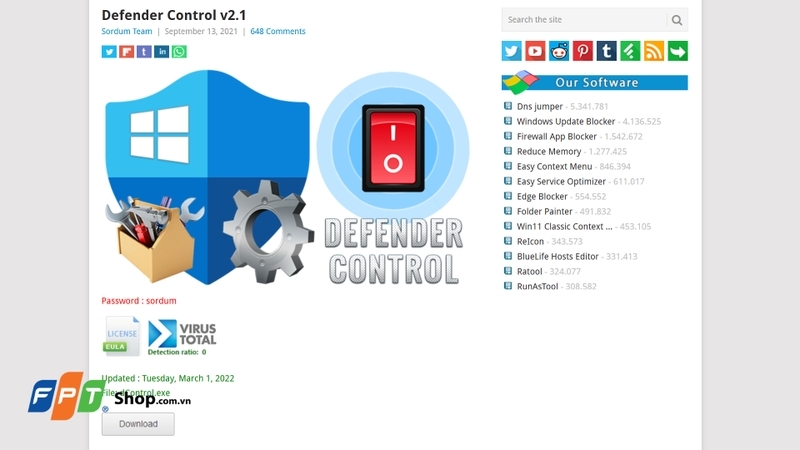 Tổng quan về Defender Control v2.1