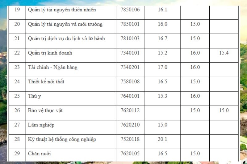 Điểm chuẩn Đại Học Lâm nghiệp 2025 ảnh 4