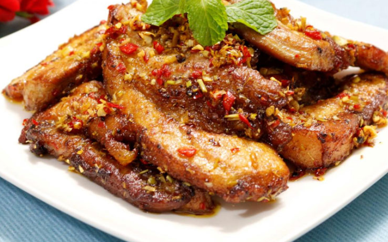 Diềm Heo Nướng Muối Ớt