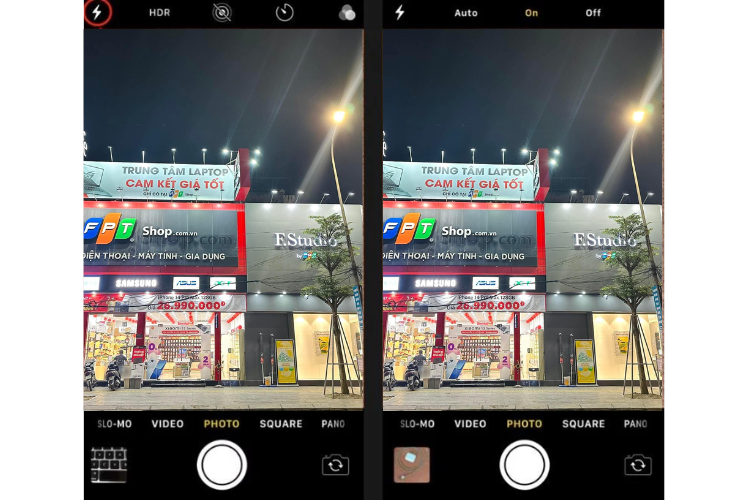 điện thoại bật được flash 3