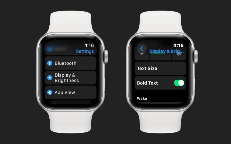 Điều chỉnh độ đậm của văn bản Apple Watch trên Apple Watch