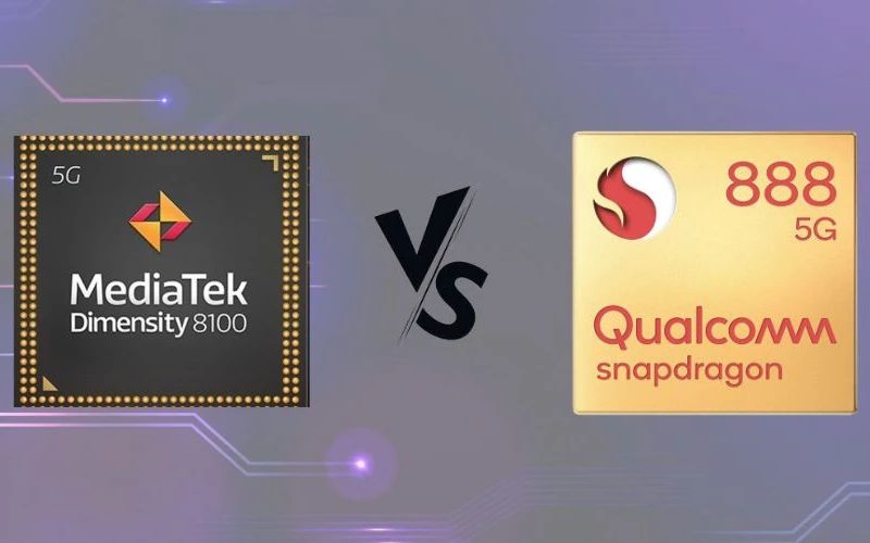 So sánh dimensity 8100 vs snapdragon 888
