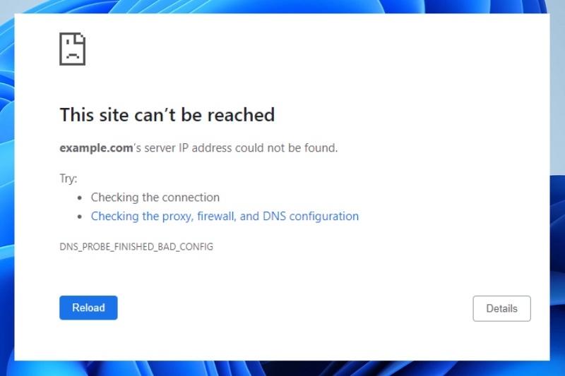 DNS_PROBE_FINISHED_BAD_CONFIG ảnh 1