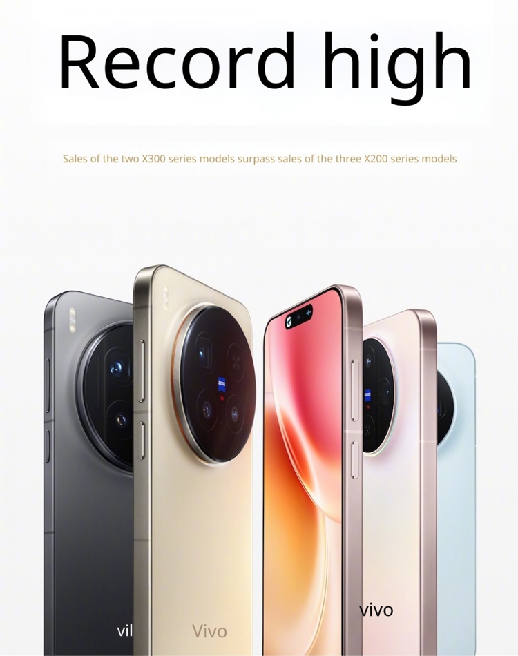 Doanh số vivo X300 series phá kỷ lục, vượt xa dòng X200