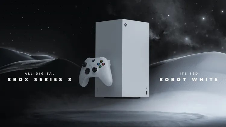 Xbox Series X không đĩa màu trắng sẽ ra mắt vào cuối năm nay. Ảnh: Microsoft