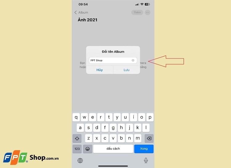 đổi tên Photo album trên iPhone, iPad 7