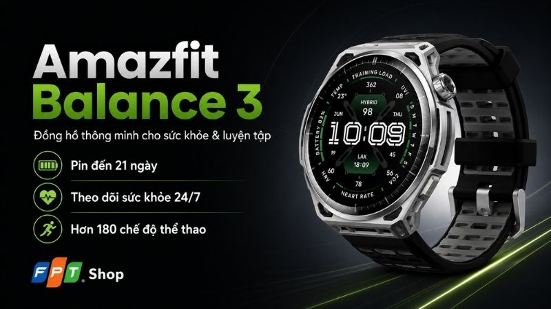Đồng hồ thể thao chống nước Amazfit Balance 3