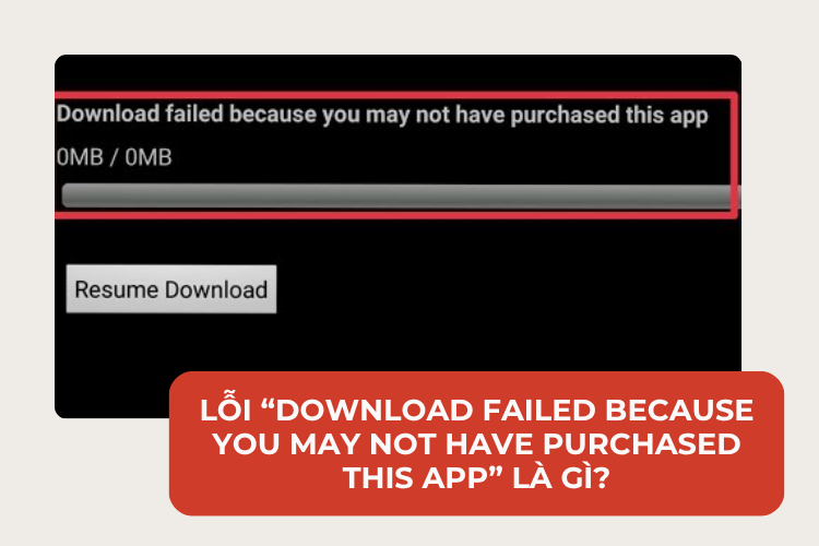 Lỗi “Download failed because you may not have purchased this app” là gì?