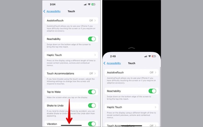 Cách sử dụng tính năng đưa màn hình vào trong tầm với trên iPhone