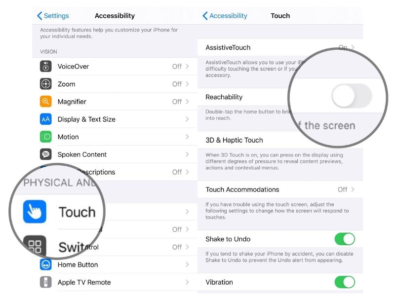 Cách khắc phục lỗi không thể đưa màn hình vào trong tầm với trên iPhone