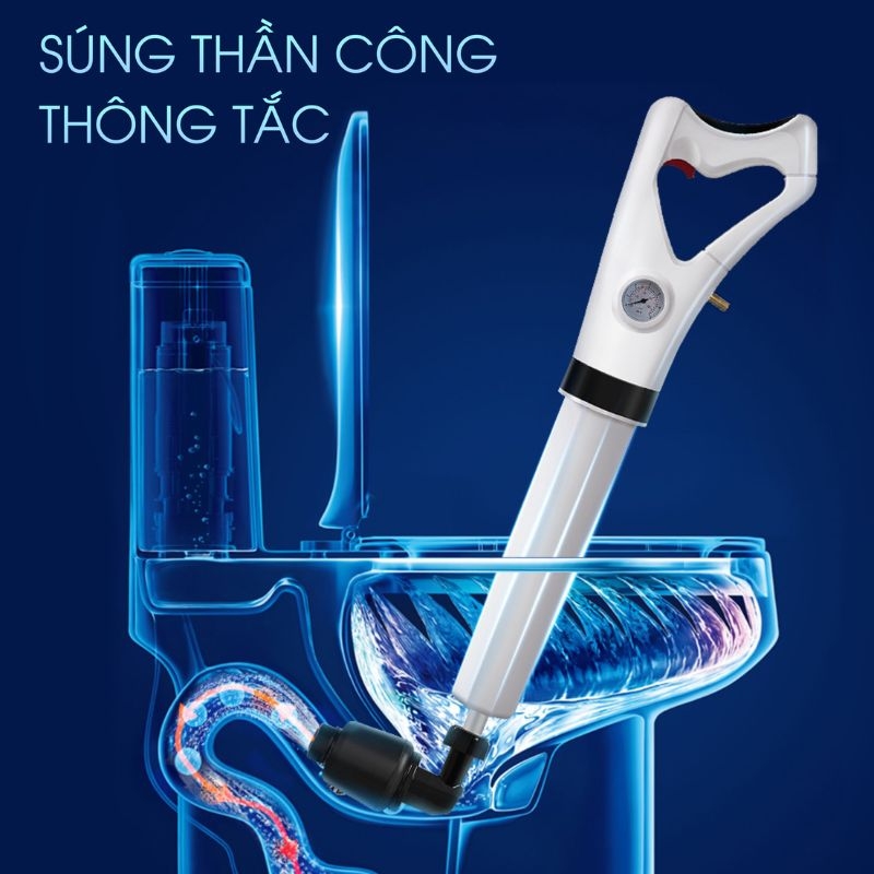Súng bắn hơi thông bồn cầu