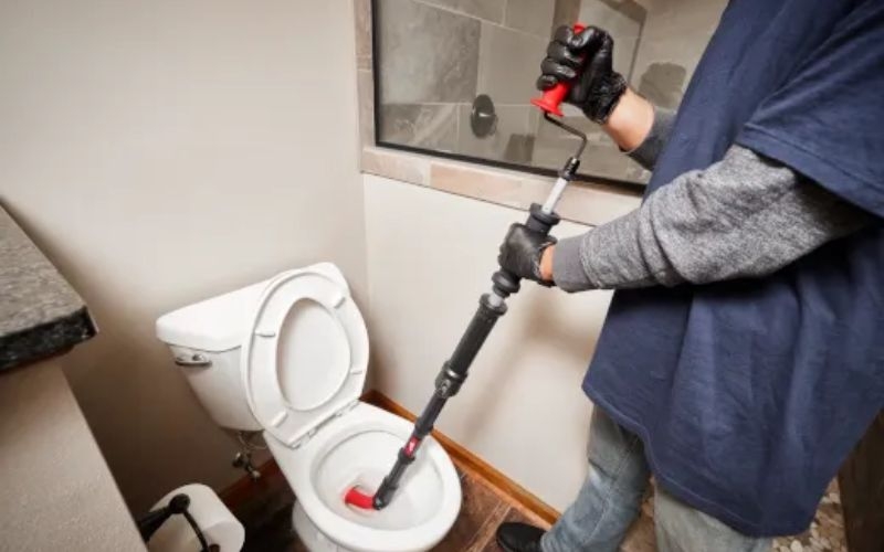 Máy áp khí thông bồn cầu