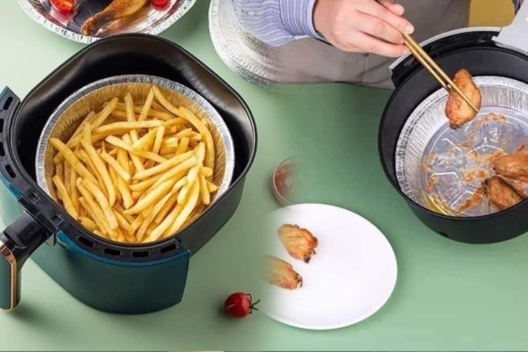 dùng nồi chiên không dầu không tốn điện 4