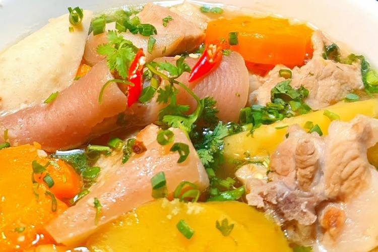 Đuôi heo hầm đu đủ (ảnh 4)