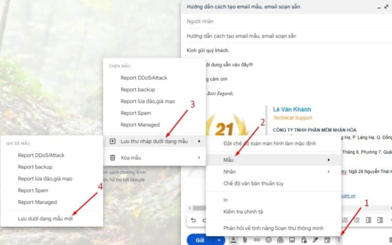 Cách tạo Mẫu Email mới trong Gmail
