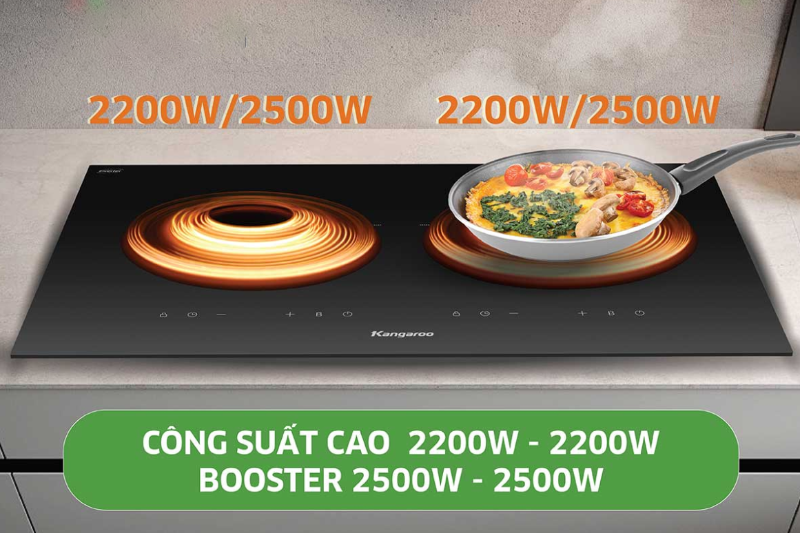 Bếp từ đôi lắp âm Kangaroo KGIC50D3C 4400W - hình 3